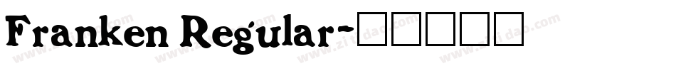 Franken Regular字体转换